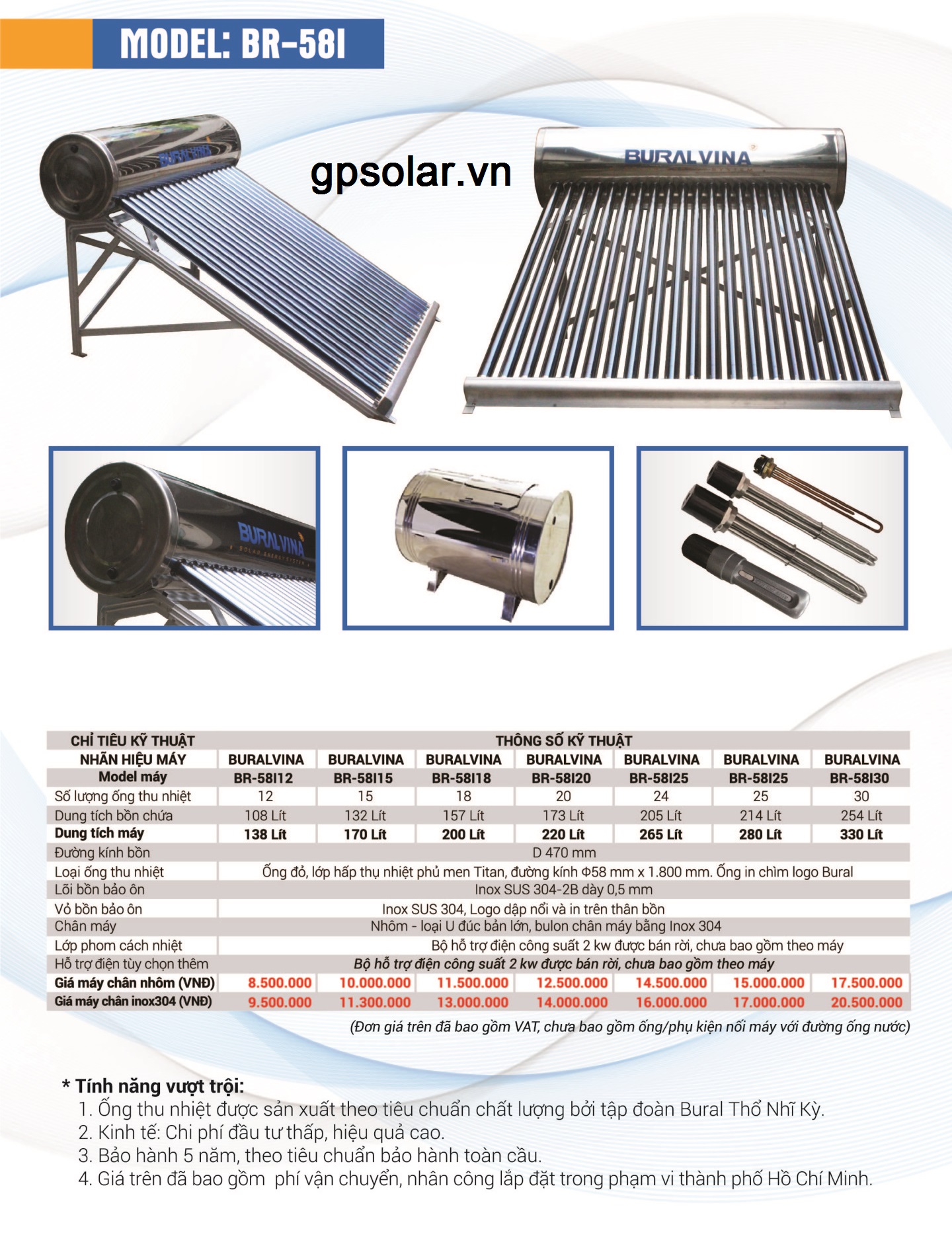 may nuoc nong nang luong mat troi bural 1 | GPsolar