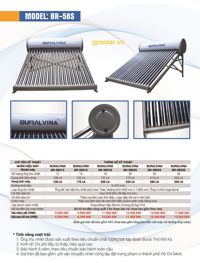 may nuoc nong nang luong mat troi buralvina | GPsolar