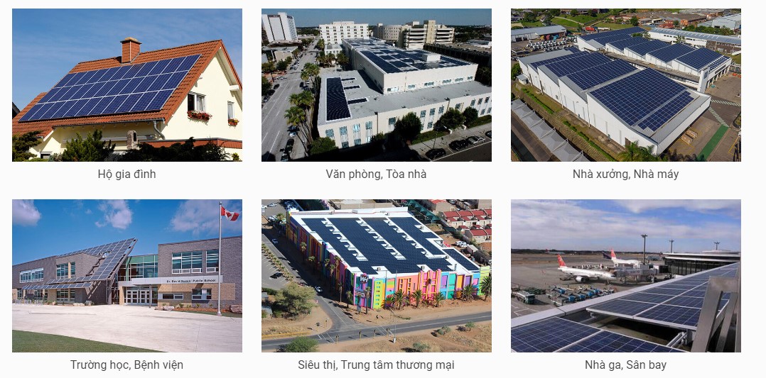 lắp đặt điện mặt trời cho gia đình, cơ quan, trường học, các khu công nghiệp