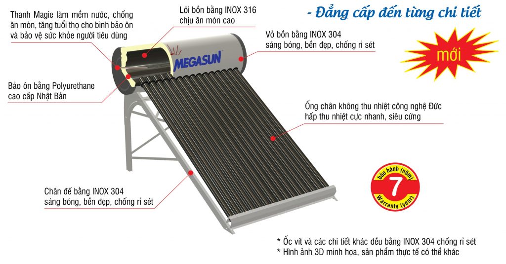 Máy nước nóng năng lượng mặt trời MEGASUN KAS-SUPER