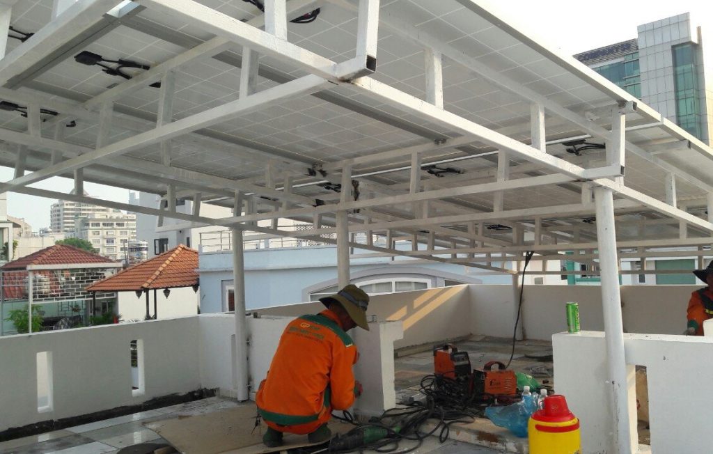 Điện Mặt Trời 10 kwp pin JA solar 375W và 2 Inverter Sungrow 5KW | GPsolar cong ty dien nang luong mat troi tphcm | GPsolar