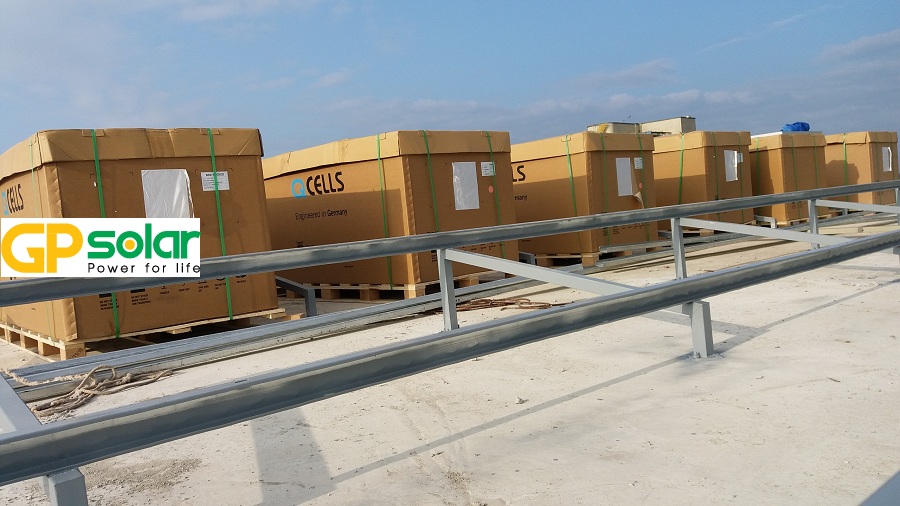 Điện mặt trời 110 kwp ở TP Vinh Pin Hanwha Qcell và SMA | GPsolar dien nang luong mat troi hoa luoi 100kw 2 | GPsolar