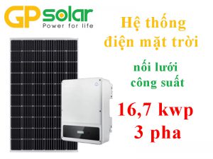 Hệ thống điện mặt trời hòa lưới 16.7 kwp 3 pha