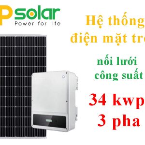 Hệ thống điện mặt trời nối lưới cho doanh nghiệp 34 kwp 3 pha