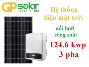 Hệ thống điện mặt trời nối lưới công suất 124.6 kwp 3 pha