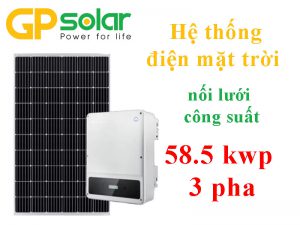 Hệ thống điện mặt trời nối lưới công suất 58.5 kwp 3 pha
