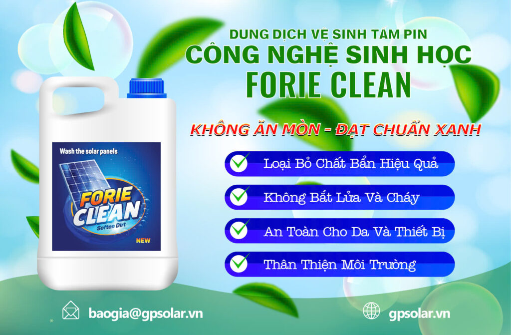 Dung dịch rửa pin năng lượng mặt trời FORIE CLEAN