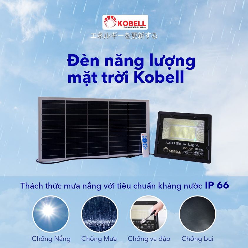Đèn năng lượng mặt trời 200w
