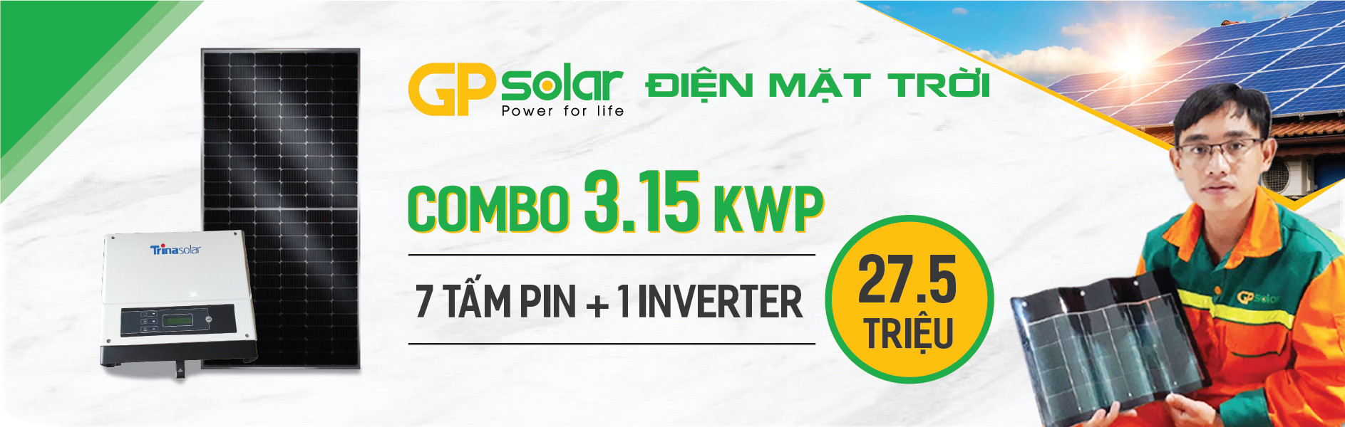 dien mat troi 3 kw gia tot nhat | GPsolar