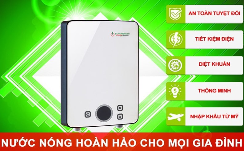 Máy nước nóng hồng ngoại Siogreen | GPsolar Ưu điểm của máy nước nóng lạnh hồng ngoại Siogreen