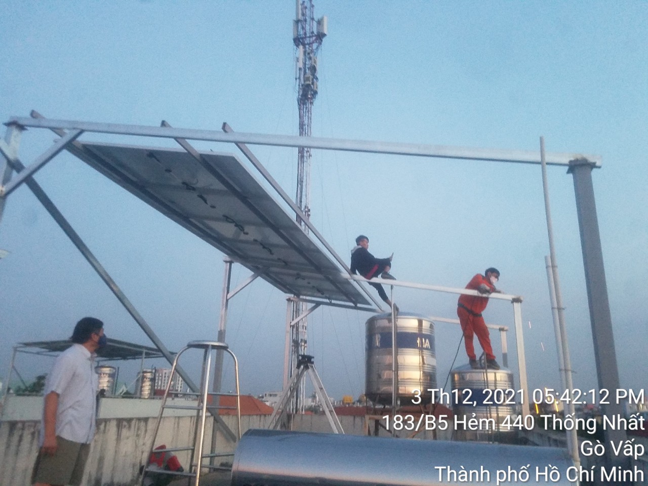 Lắp đặt hệ thống điện mặt trời 6 KWp tại Gò Vấp, TPHCM