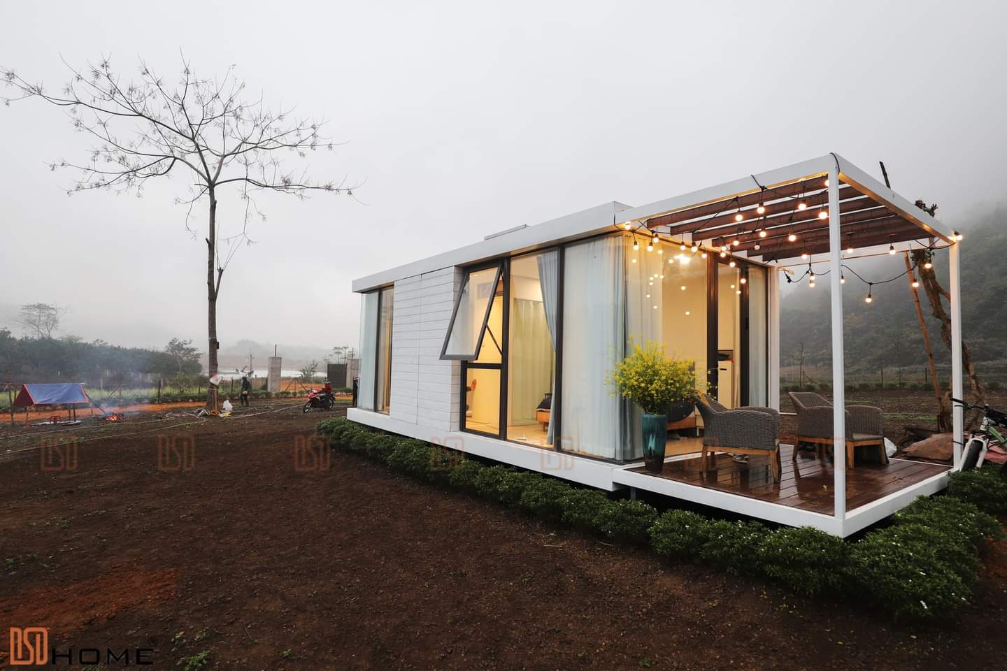 Nhà di động thông minh mái che năng lượng mặt trời