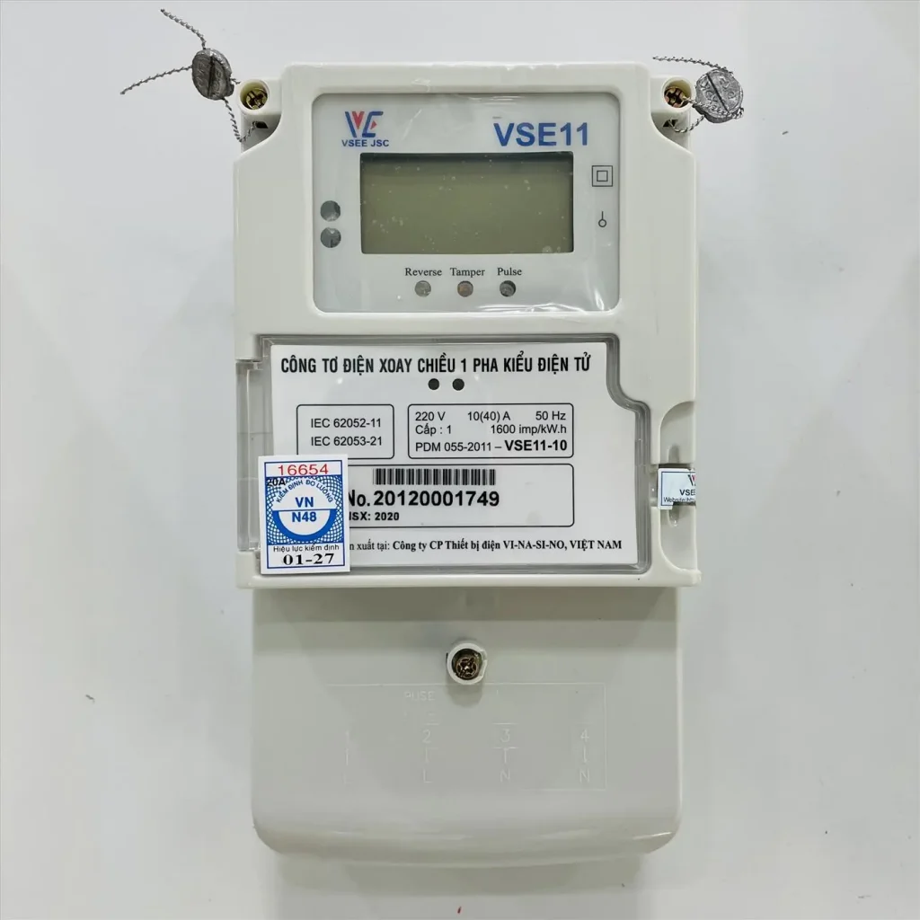 Đồng hồ công tơ điện tử 1pha VSE11-10