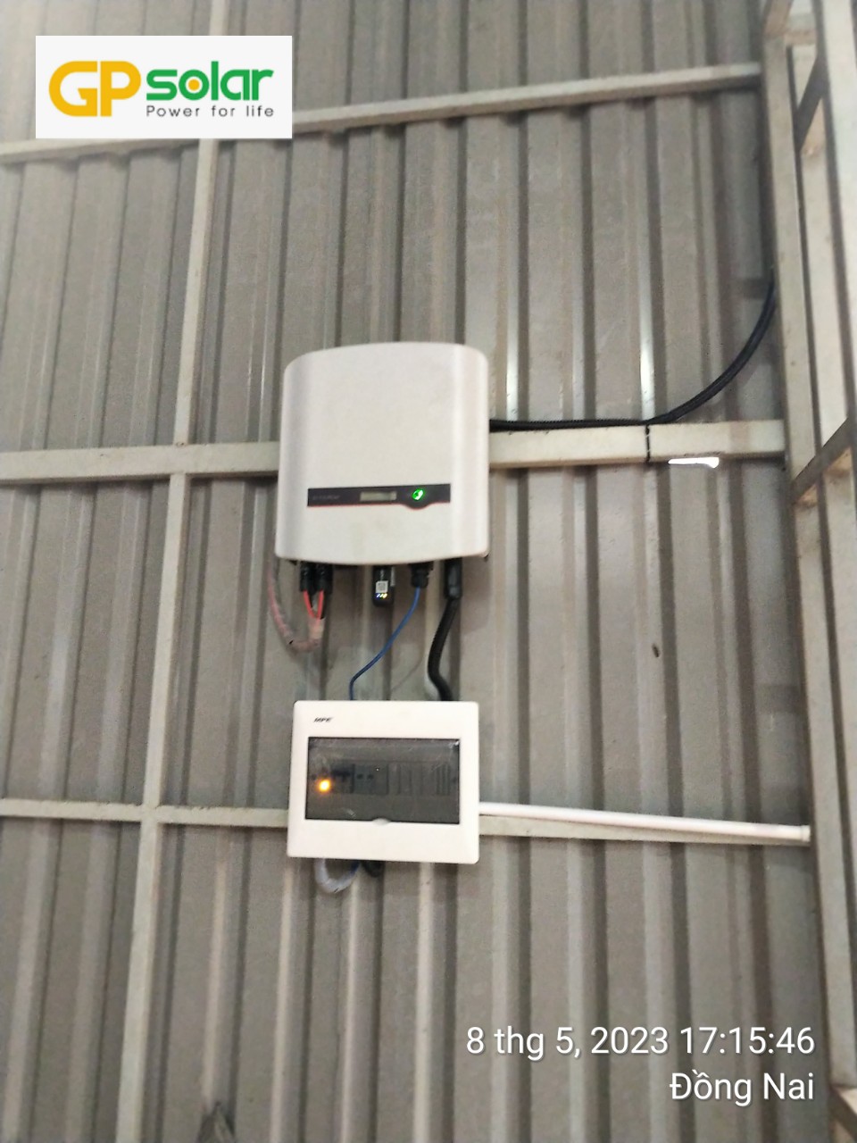 Lắp đặt hệ thống điện mặt trời 5KWp ở Trảng Bom, Đồng Nai | GPsolar inverter nang luong mat troi 5kw dong nai | GPsolar