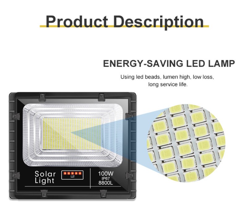 Chip led của Đèn năng lượng mặt trời 200W JD-8200L