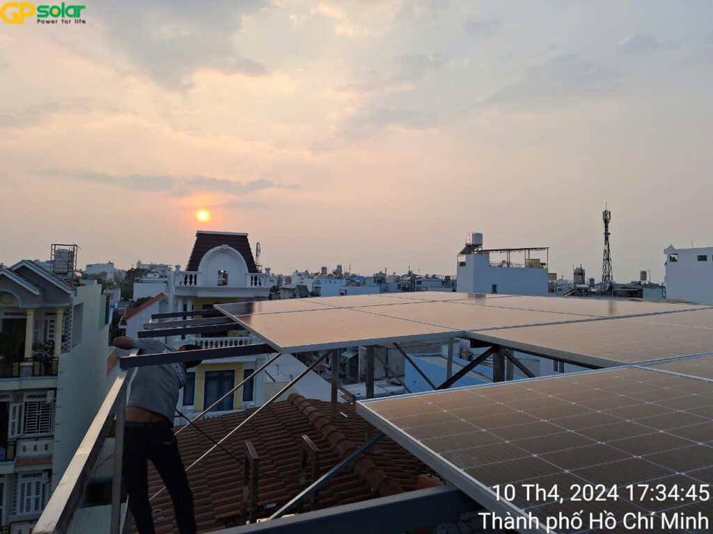 Điện mặt trời 5kw có lưu trữ ở Bình Tân TP. HCM | GPsolar dien mat troi 5kw co luu tru 5kwh binh tan tphcm | GPsolar