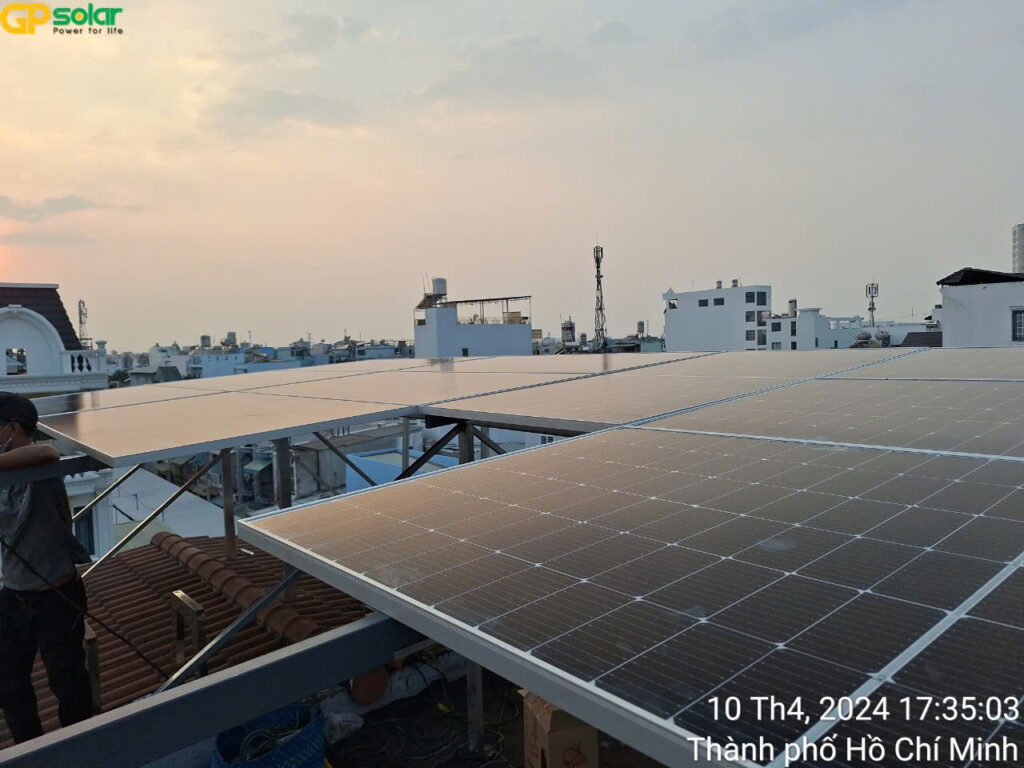 Điện mặt trời 5kw có lưu trữ ở Bình Tân TP. HCM | GPsolar dien mat troi 5kw co luu tru binh tan tphcm | GPsolar