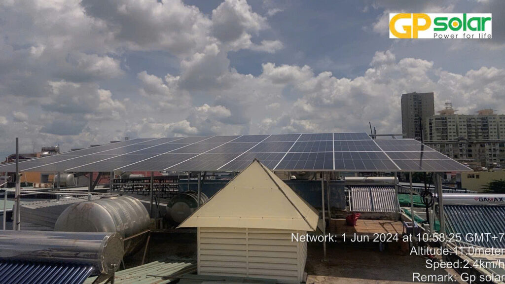 Điện mặt trời 5kw có lưu trữ ở Bình Tân TP. HCM | GPsolar dien nang luong mat troi co luu tru ho chi minh | GPsolar