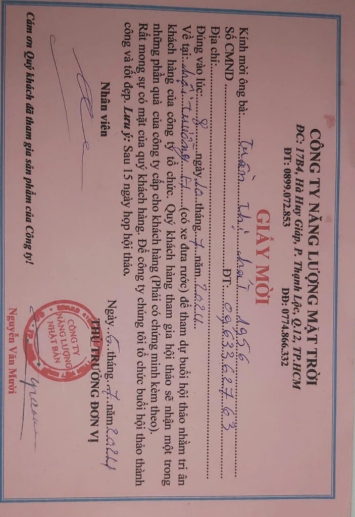 Cảnh Báo Lợi Dụng Thương Hiệu Và Địa Chỉ Của GPsolar Để Lừa Đảo Cảnh Báo Lợi Dụng Thương Hiệu Và Địa Chỉ Của GPsolar Để Lừa Đảo