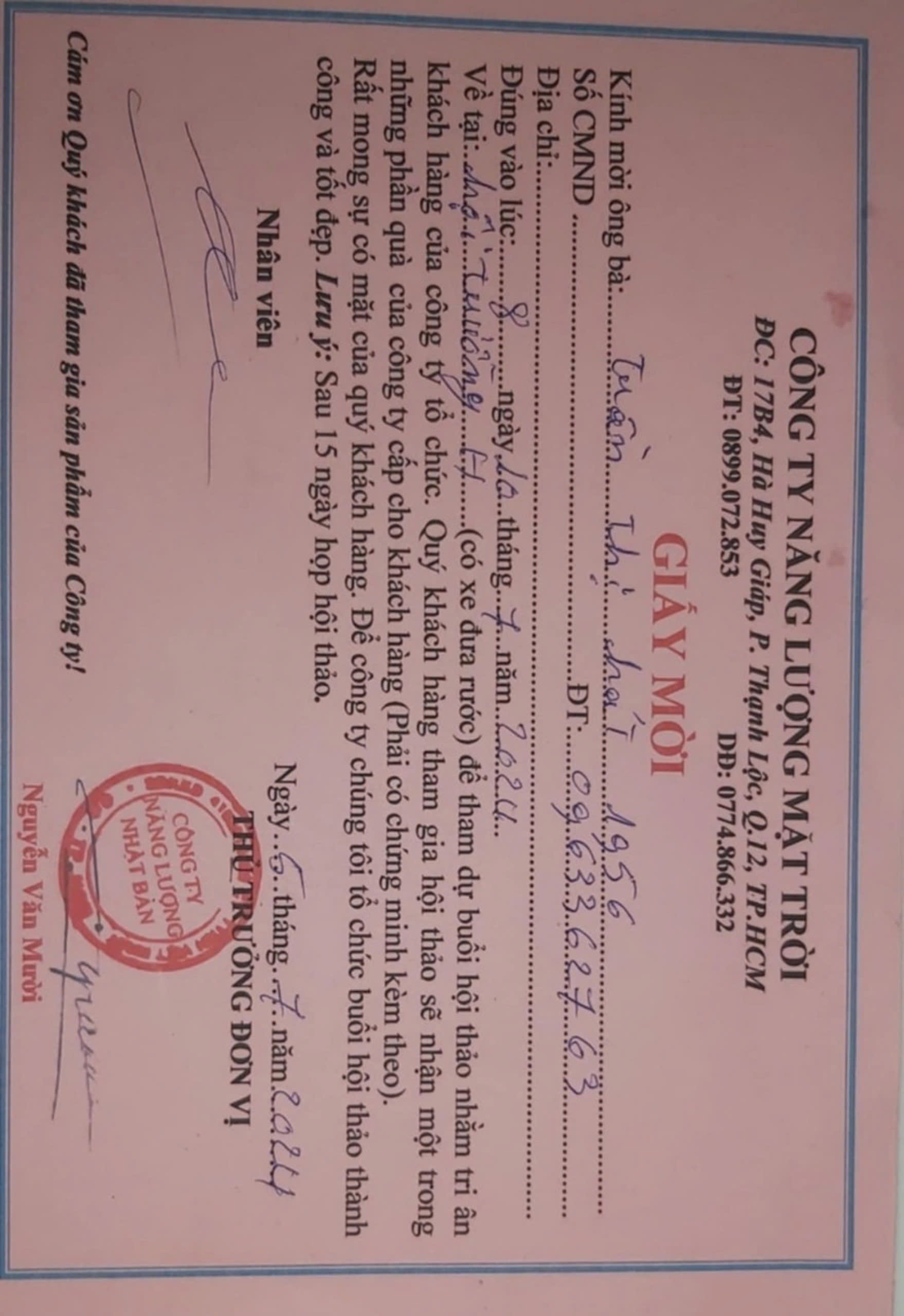 Cảnh Báo Lợi Dụng Thương Hiệu Và Địa Chỉ Của GPsolar Để Lừa Đảo