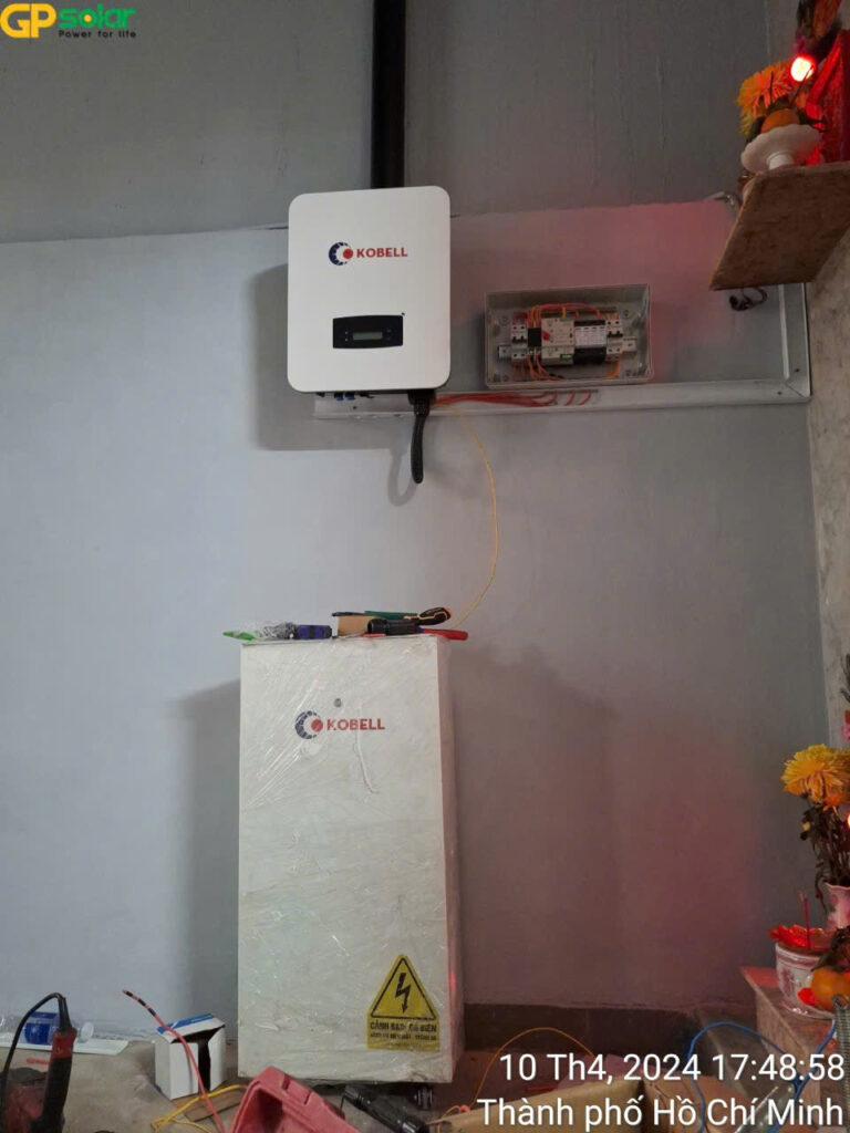 Điện mặt trời 5kw có lưu trữ ở Bình Tân TP. HCM | GPsolar inverter dien mat troi 5kw co luu tru binh tan tphcm | GPsolar